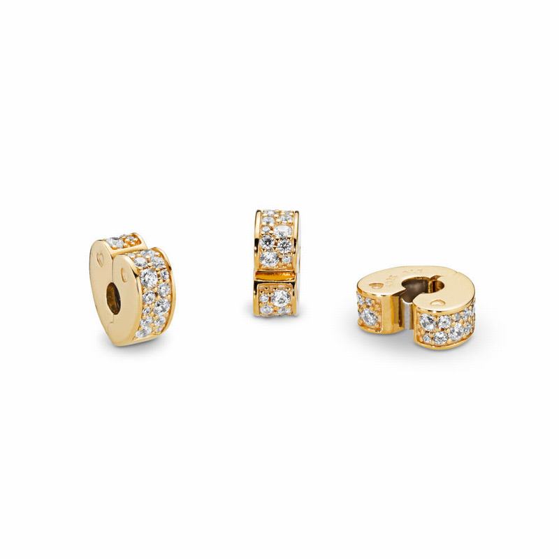 Pandora Shine™ Sparkling Arcs of Love Clip Charm Gold Egypt QV1809476